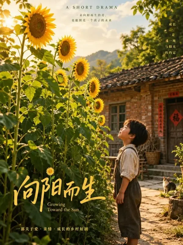 《老屋门前的向日葵》- 黄果亲情治愈短剧封面 《老屋门前的向日葵》- 黄果亲情治愈短剧封面